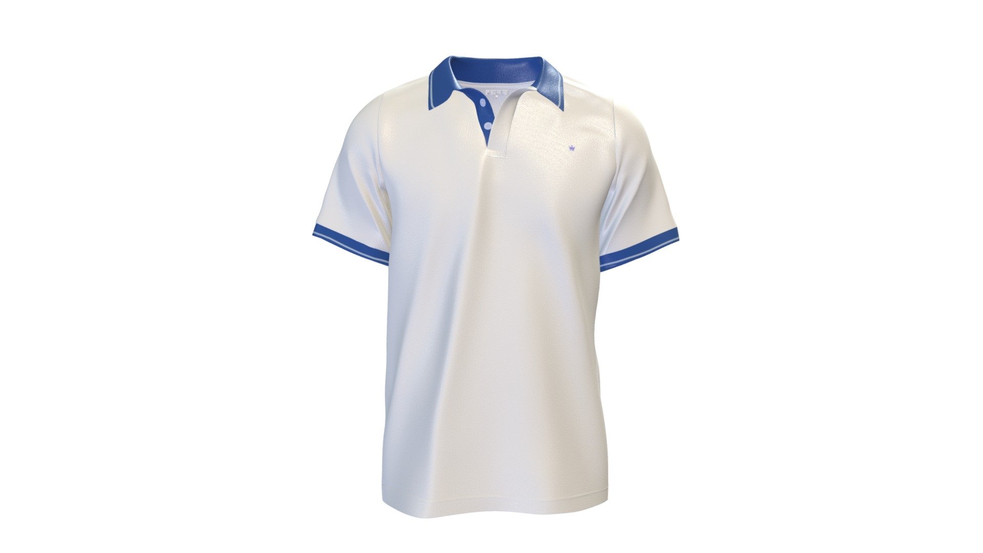 Polo_white tshirt 3d model