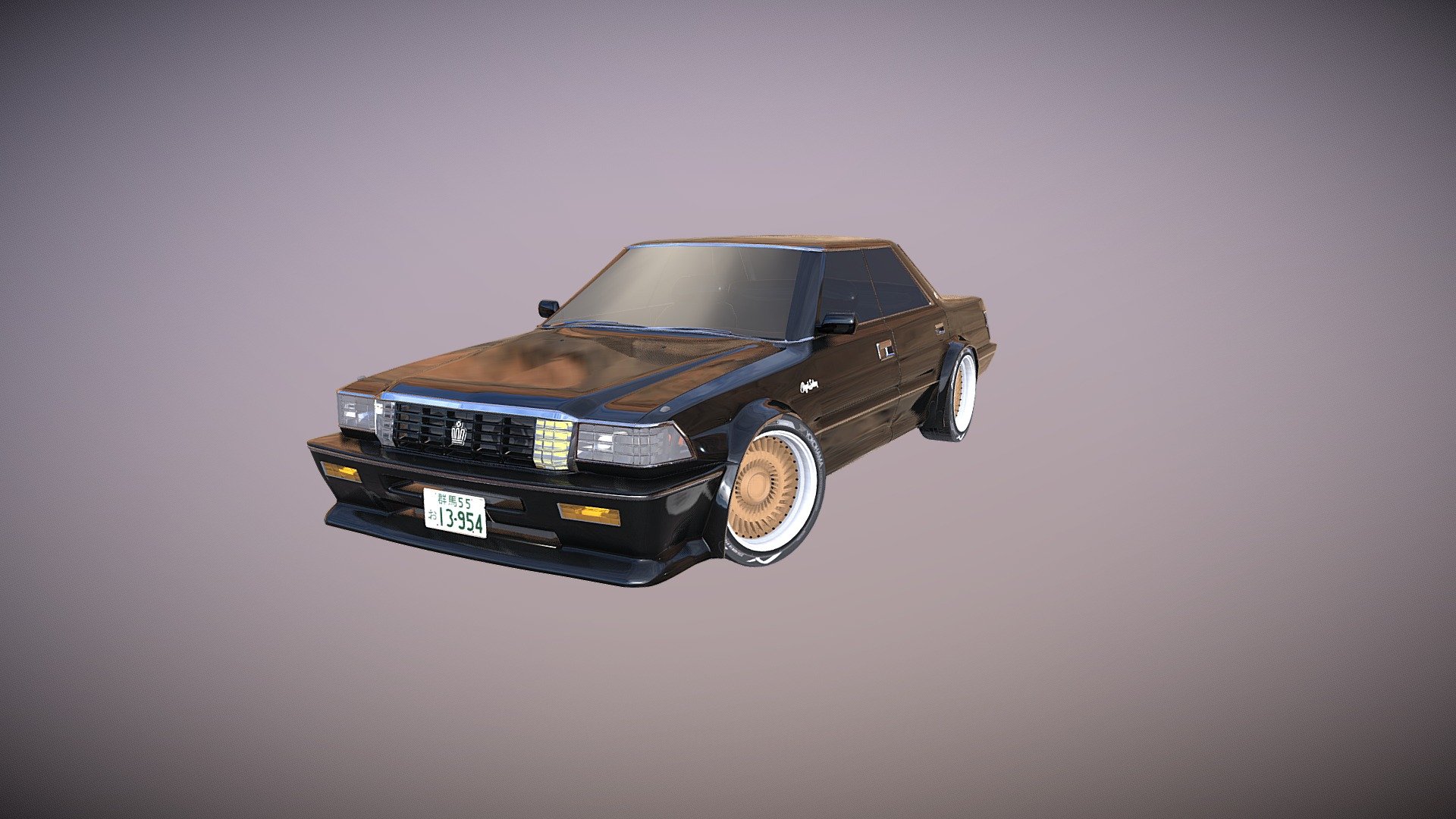 toyota crown 90s 3d model