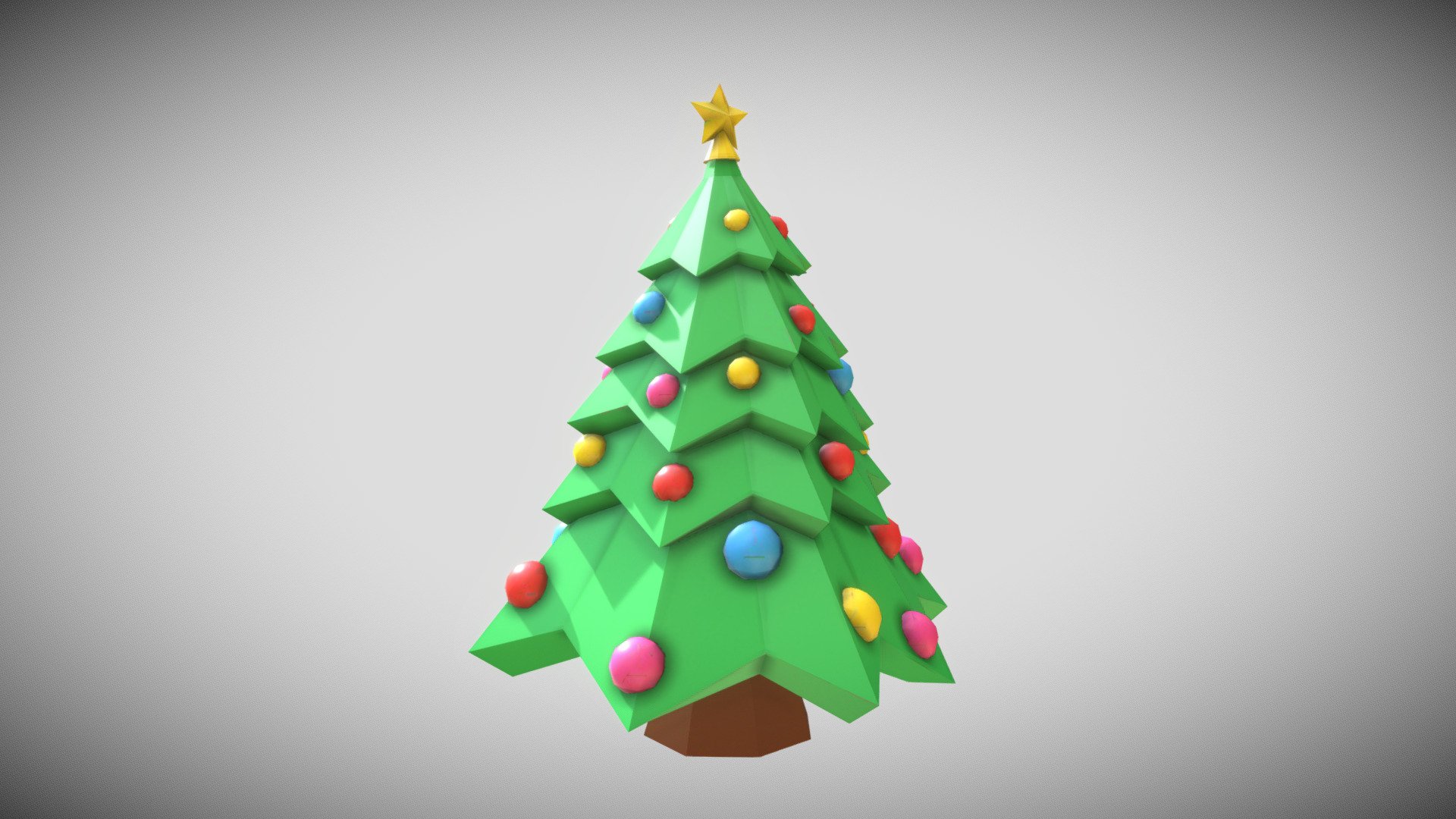 Low Poly Christmas Tree 3d model