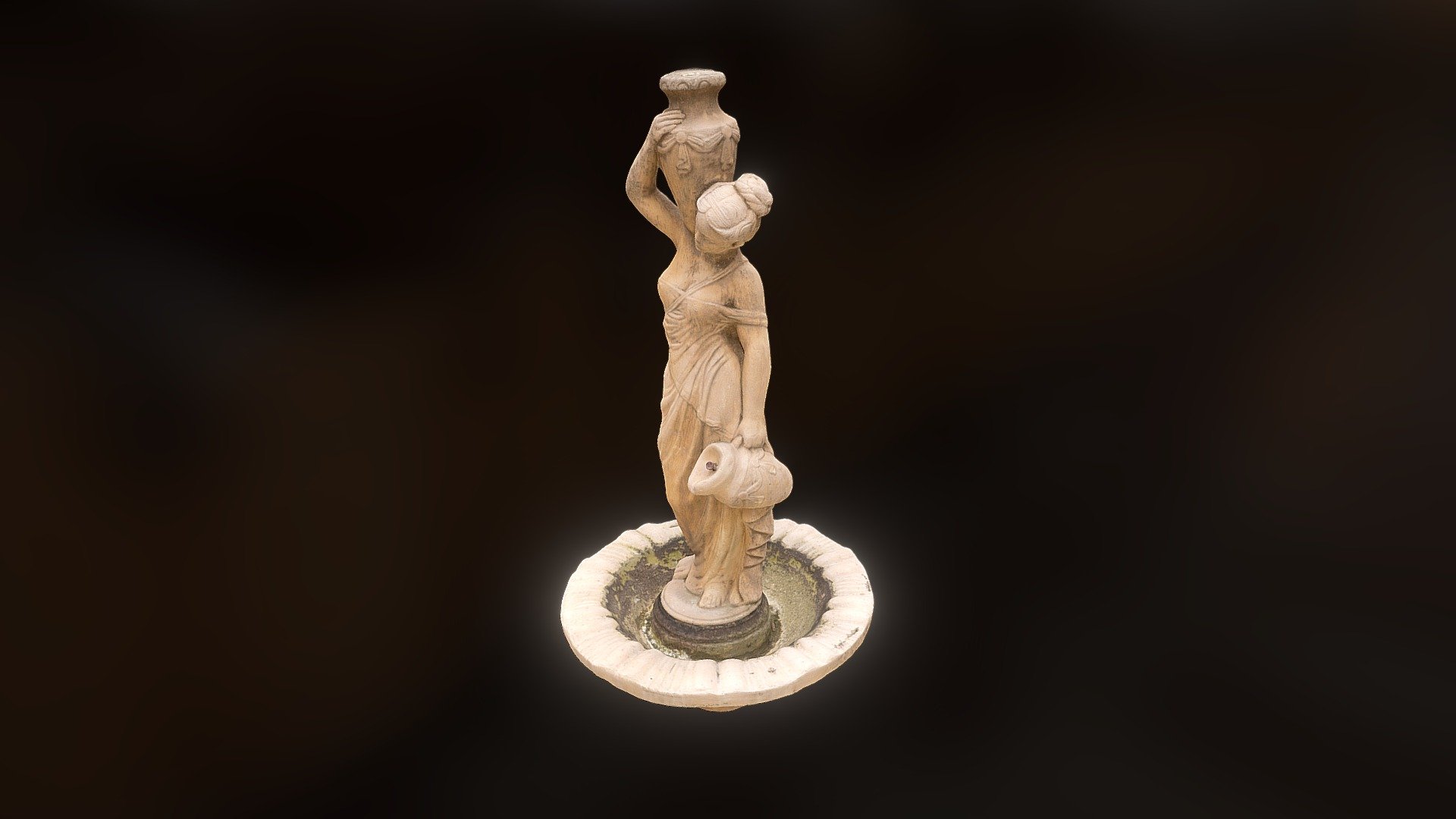 Fountain statue v1 3d model