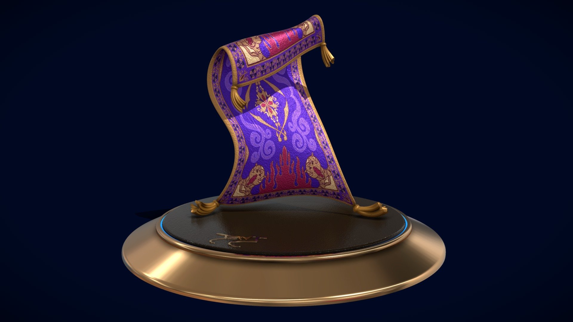 Aladdin carpet Disney 3d model