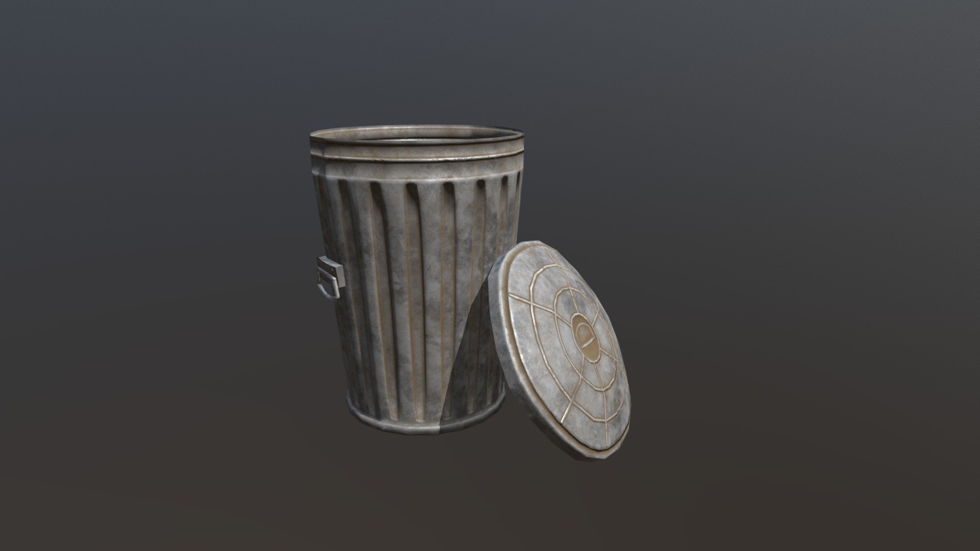 Trash Can 02 3d model