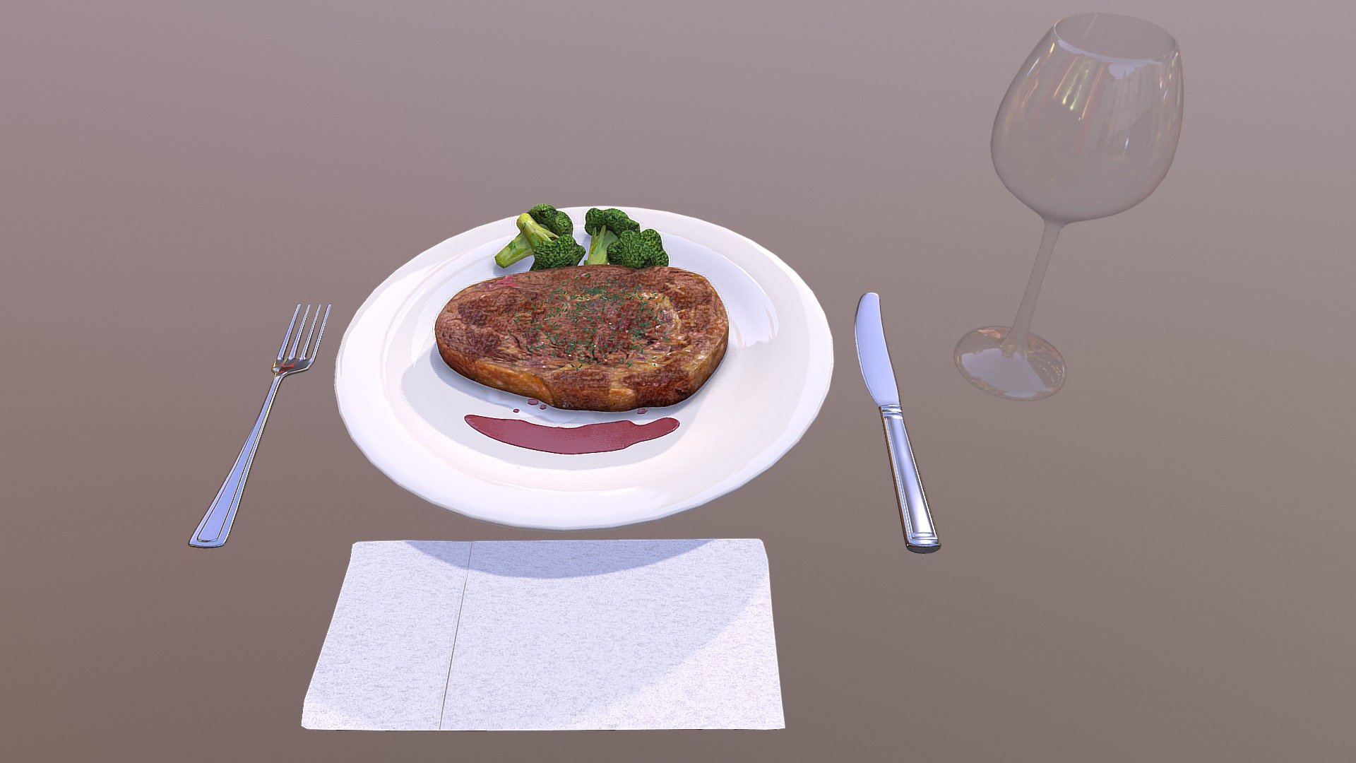 Steak 3d model