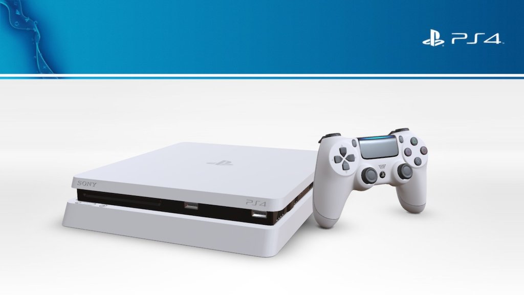 Playstation 4 Slim Glacier White 3d model