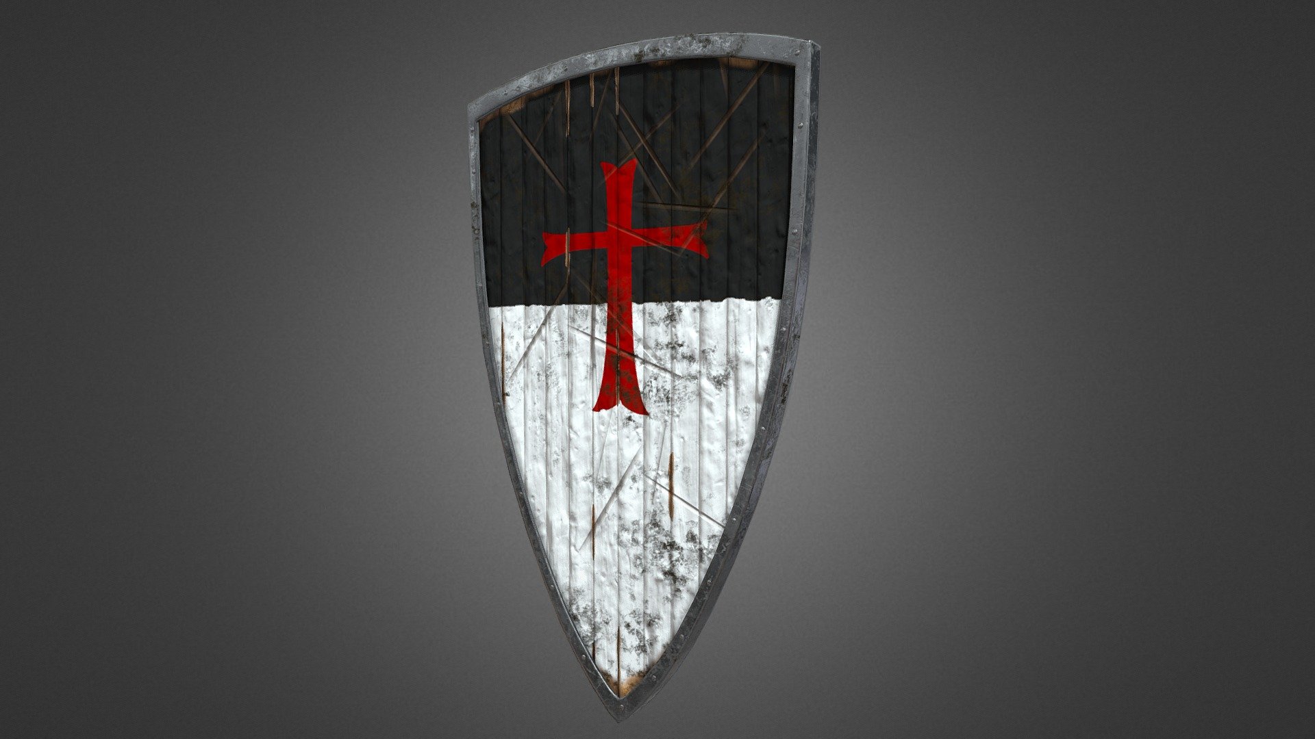 Medieval teutonic shield figure 4 3d model