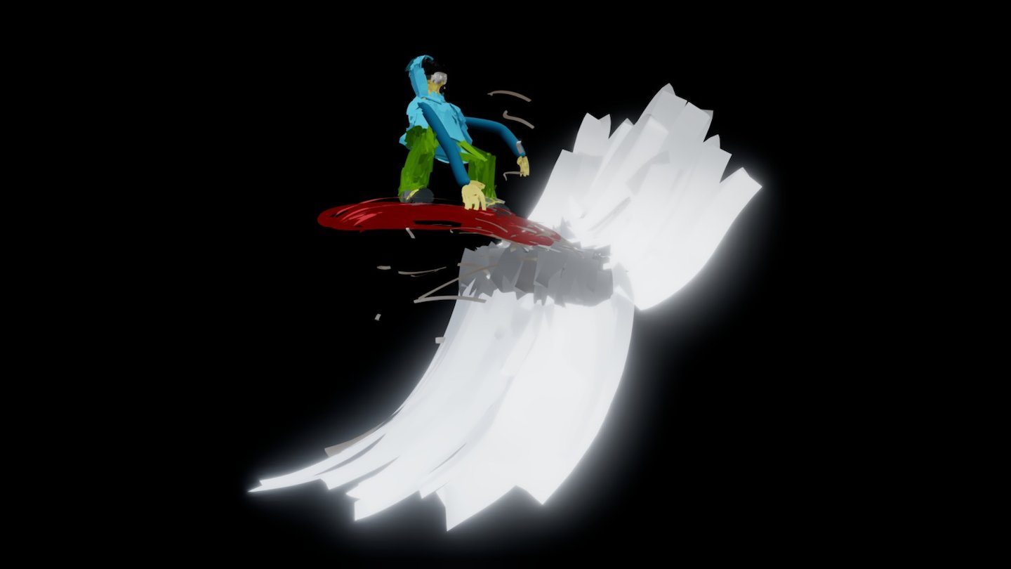 snowboarding 3d model