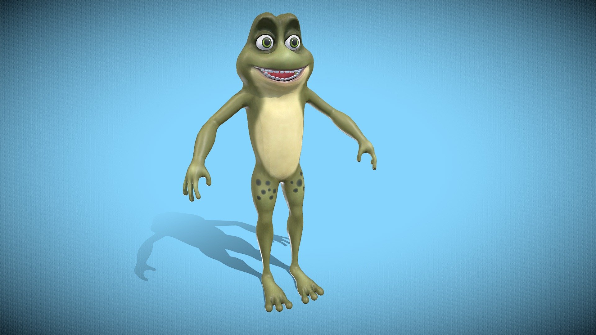 Cartoon froggy 3d model