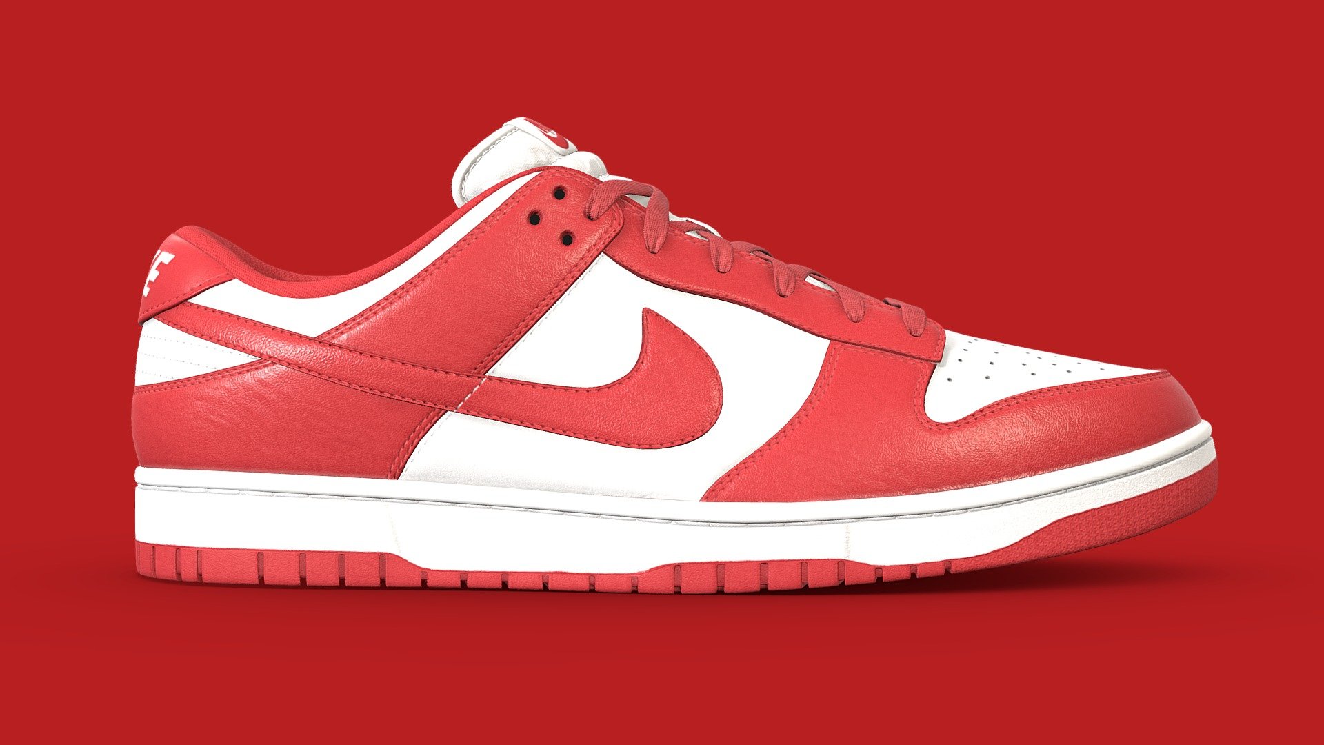 Nike Dunk Low University Red Sneaker 3d model