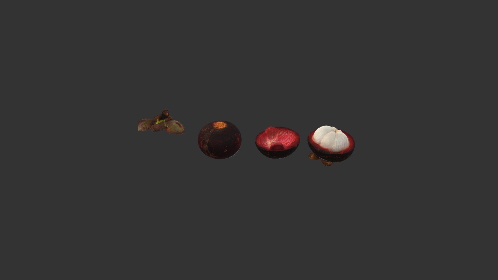 220915shanzhu-6~9-mangosteen-4in1 3d model