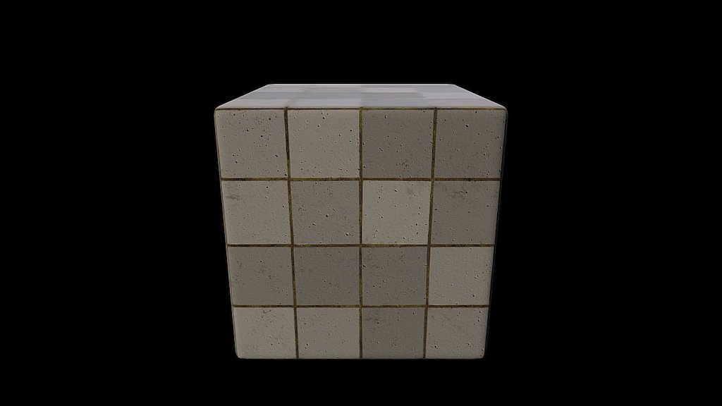 Large Dirty Floor Tiles 3d model