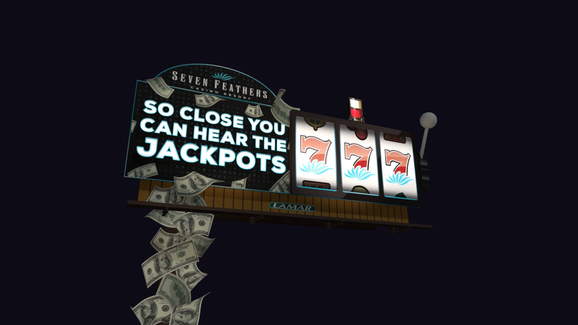 Seven Feathers Casino Slot Machine 3d model