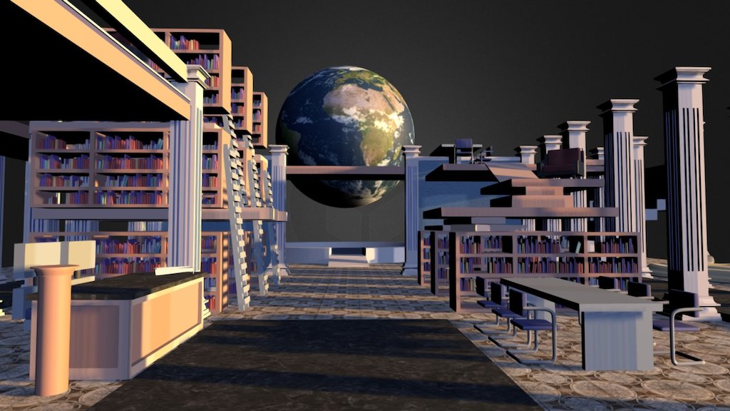 Library 3d model