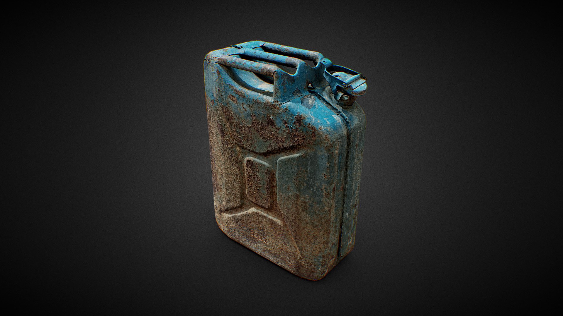 Old Metal Canister Diesel 3D Scan 3d model