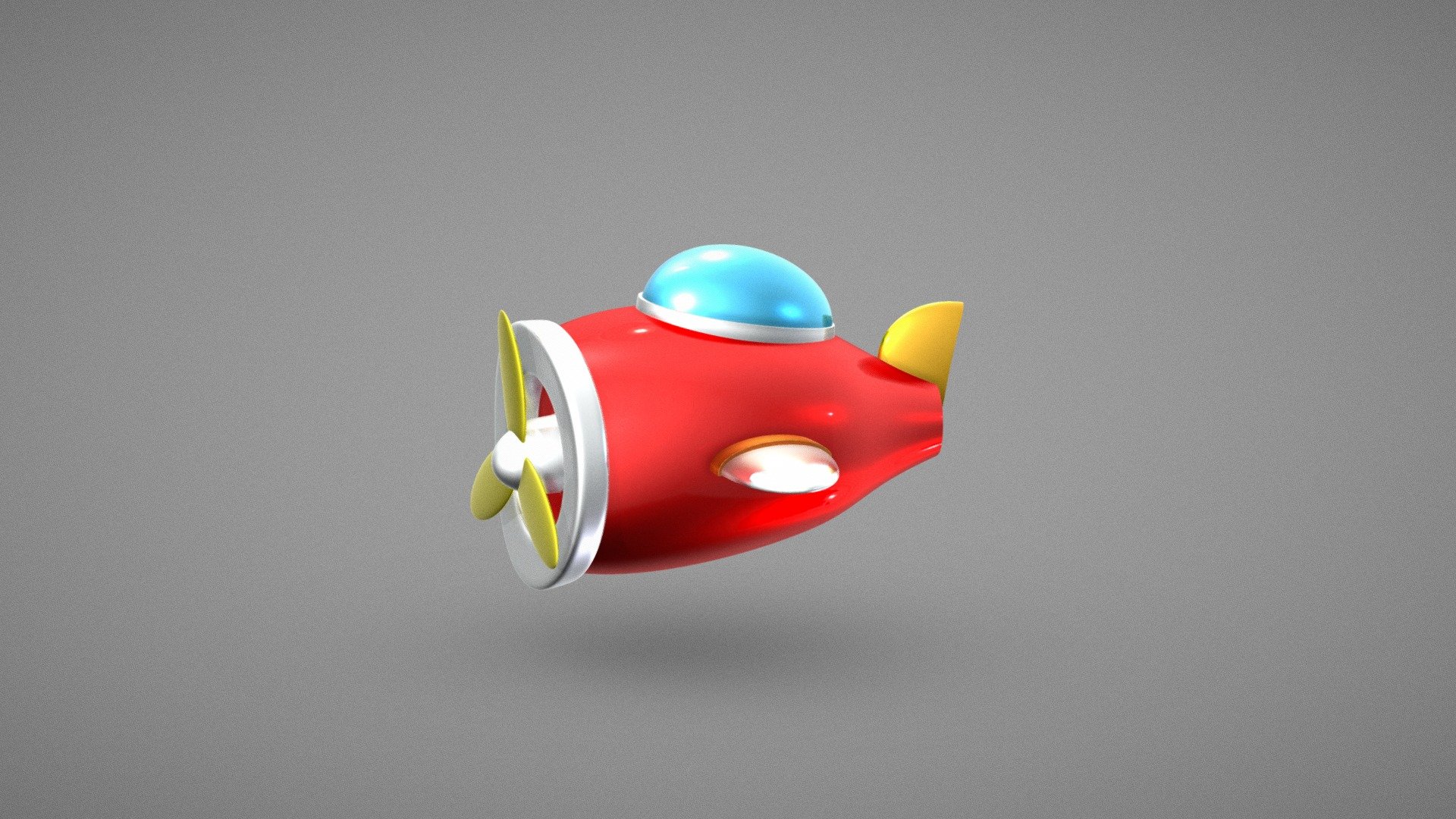 Cartoon Airplane 3d model