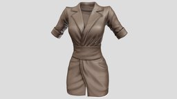 Womens Leather Wrap Dress