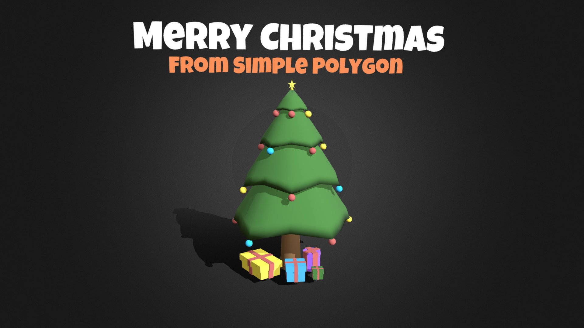 MerryChristmas From Simple Polygon! 3d model