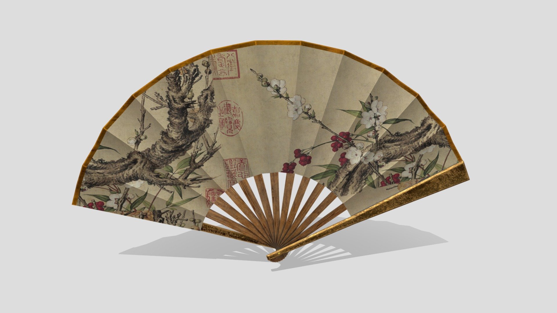 Folding fan 3d model