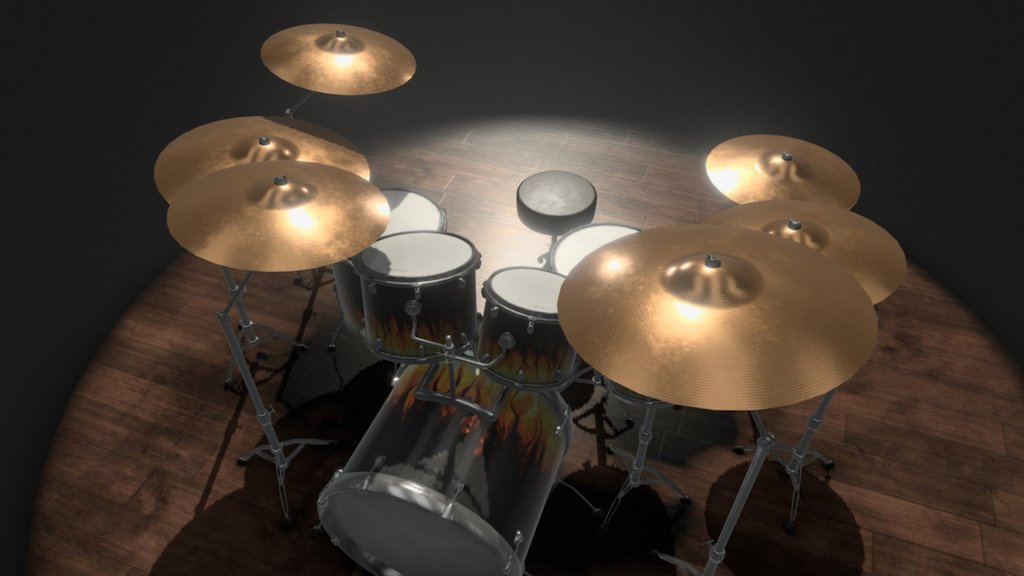 Drumkit PBR 3d model