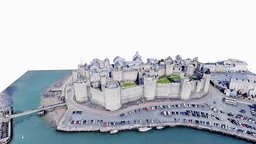 Caernarfon Castle,wales,medieval,scan,map