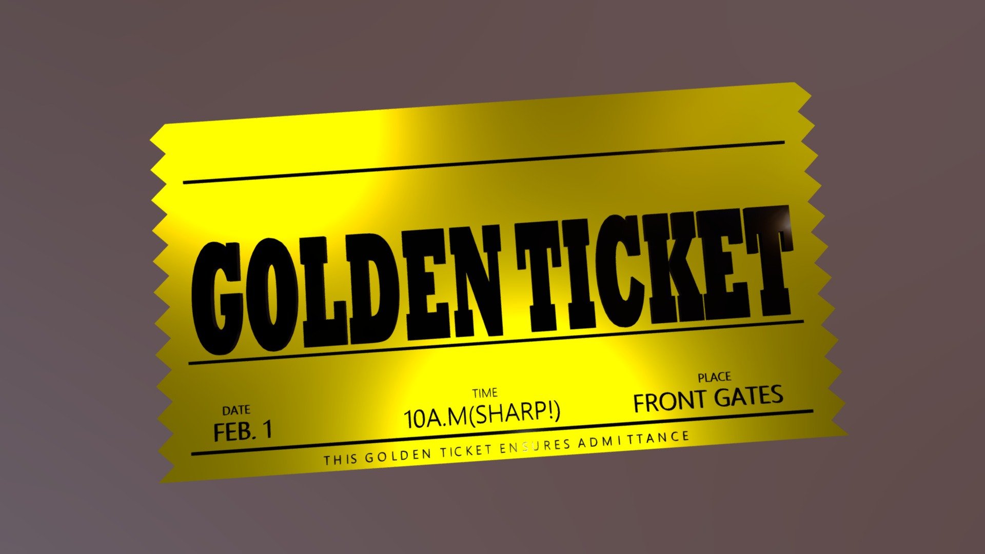 Golden Ticket 3d model