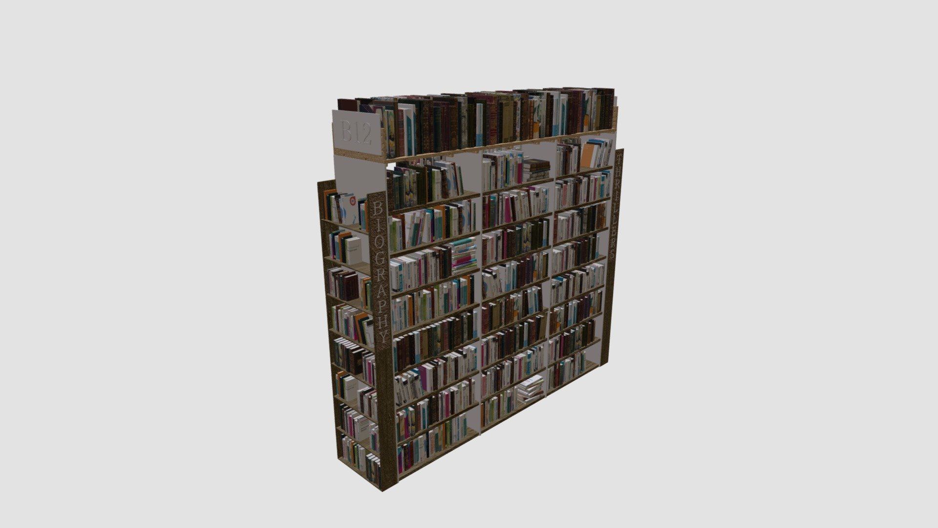 bookshelf 3d model