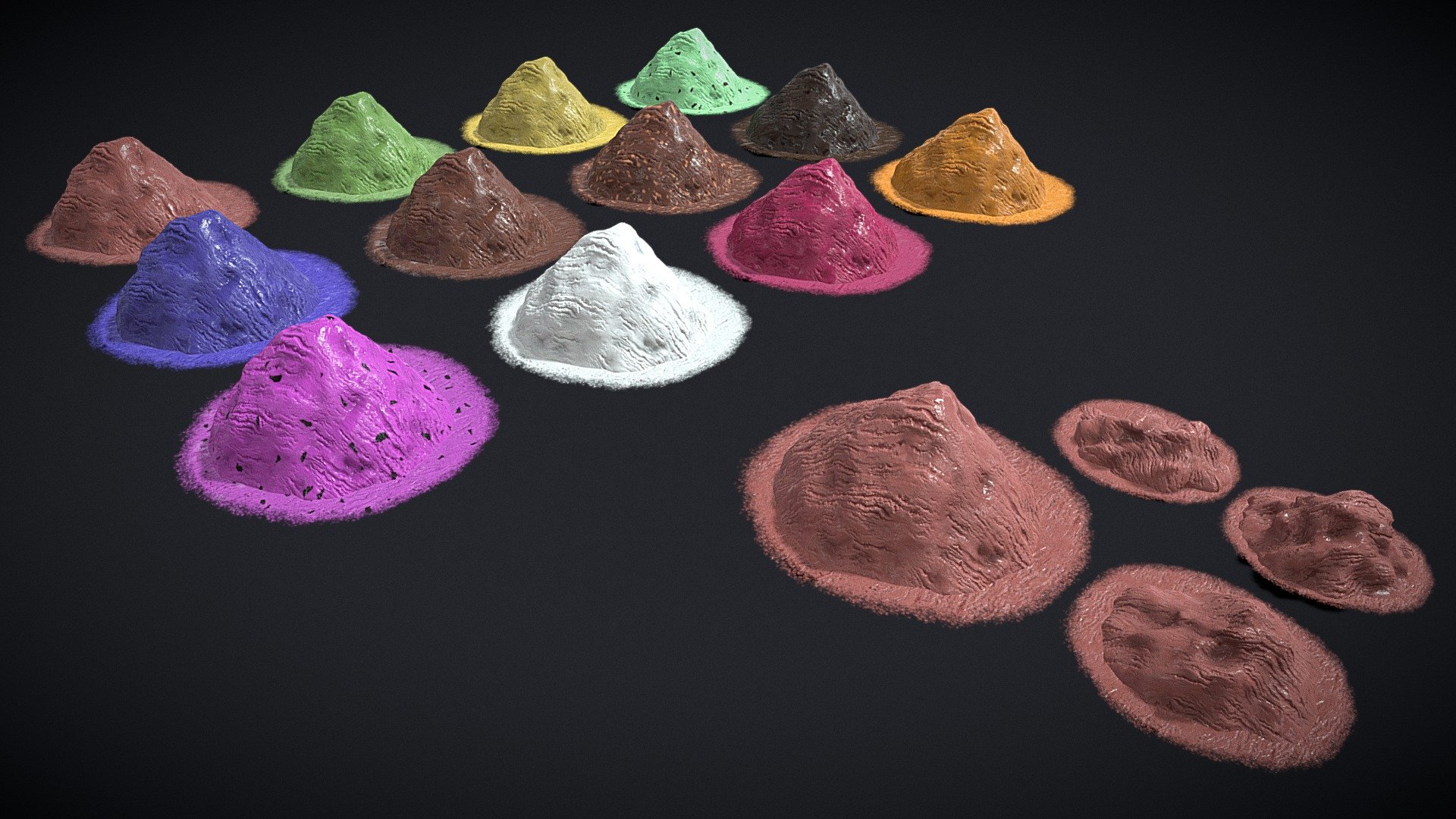 Ice Cream Piles 3d model