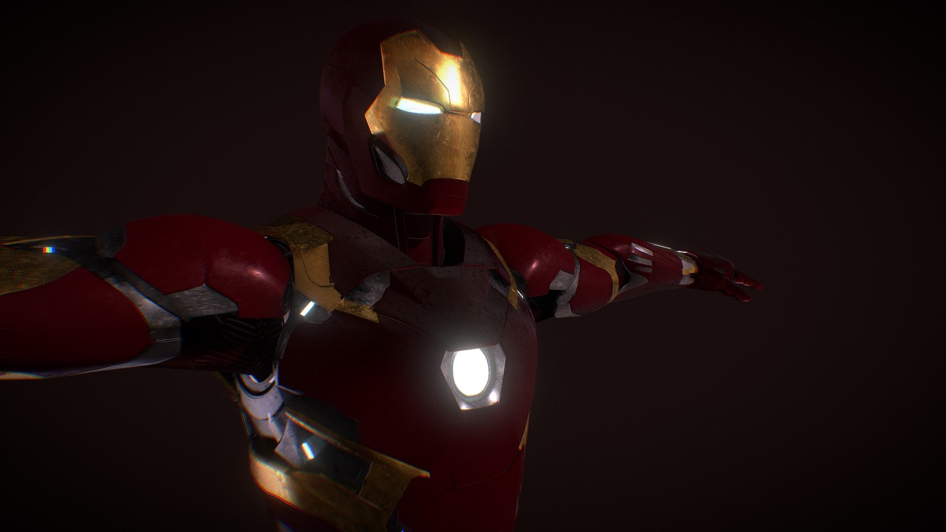 Iron Man Mark46 Rigged 3d model