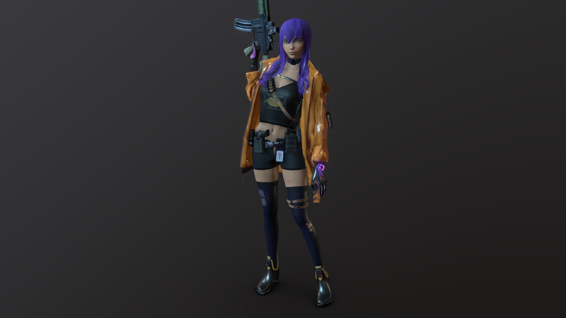 Cyber Girl 3d model