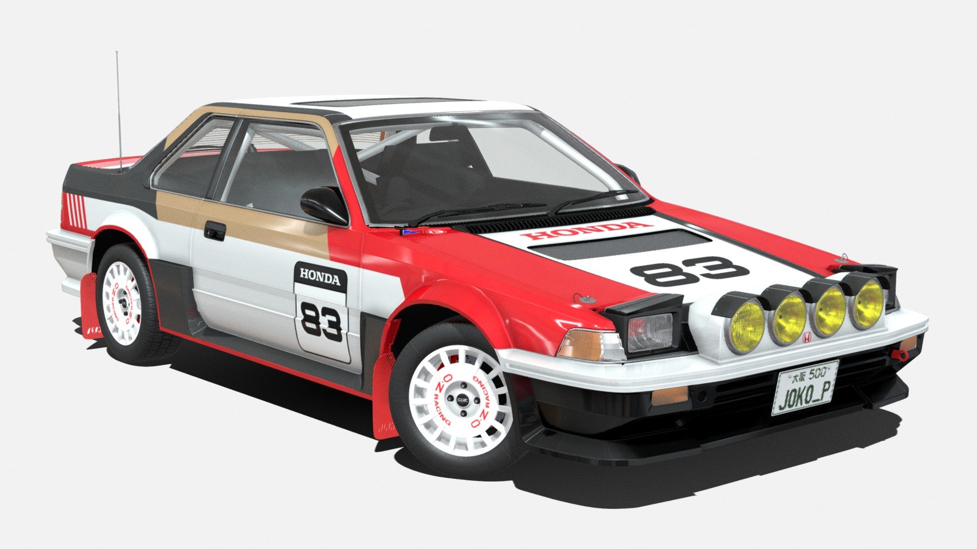 Honda Prelude AB (Rally Build) 3d model