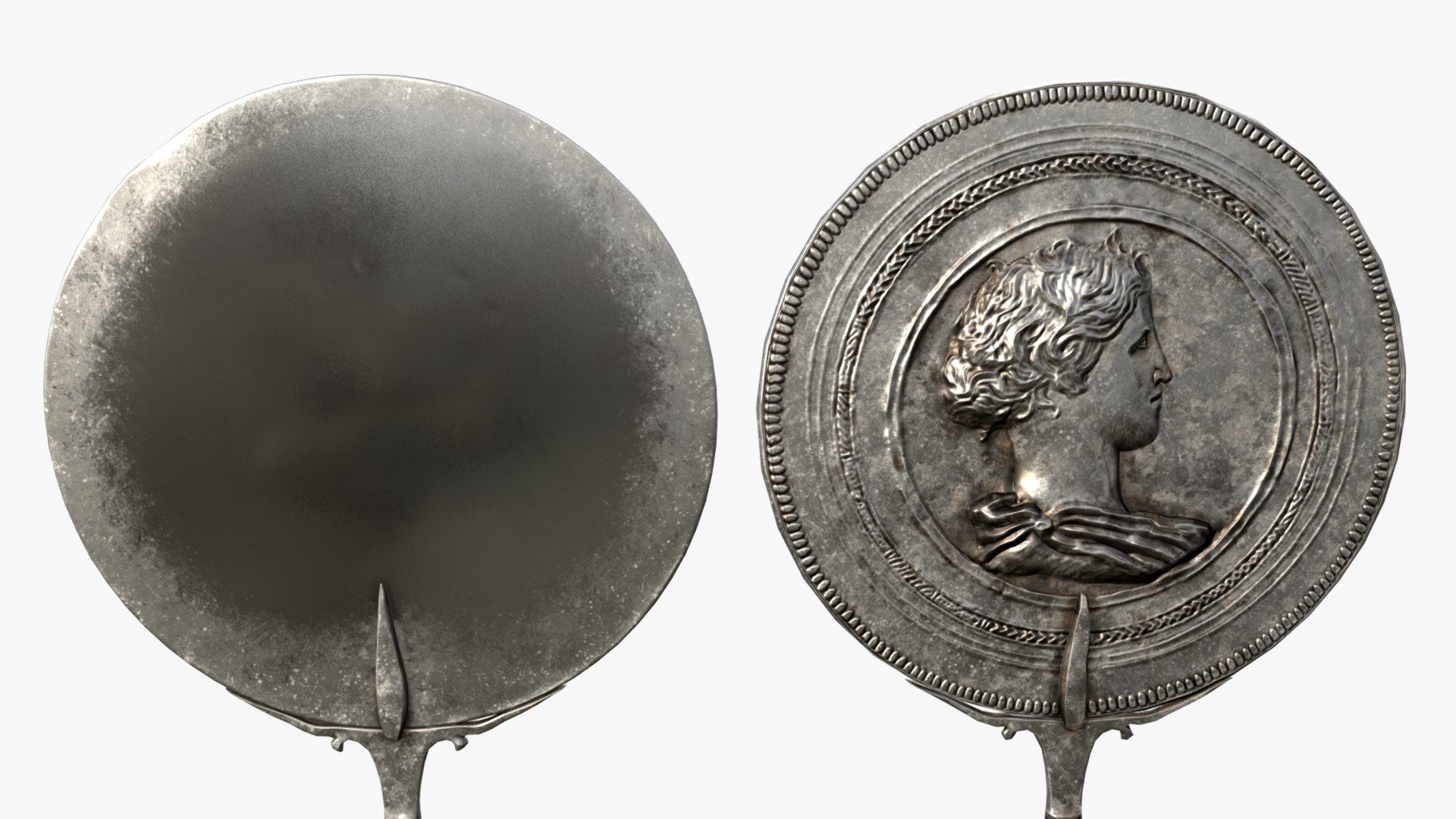 Roman silver mirror 3d model