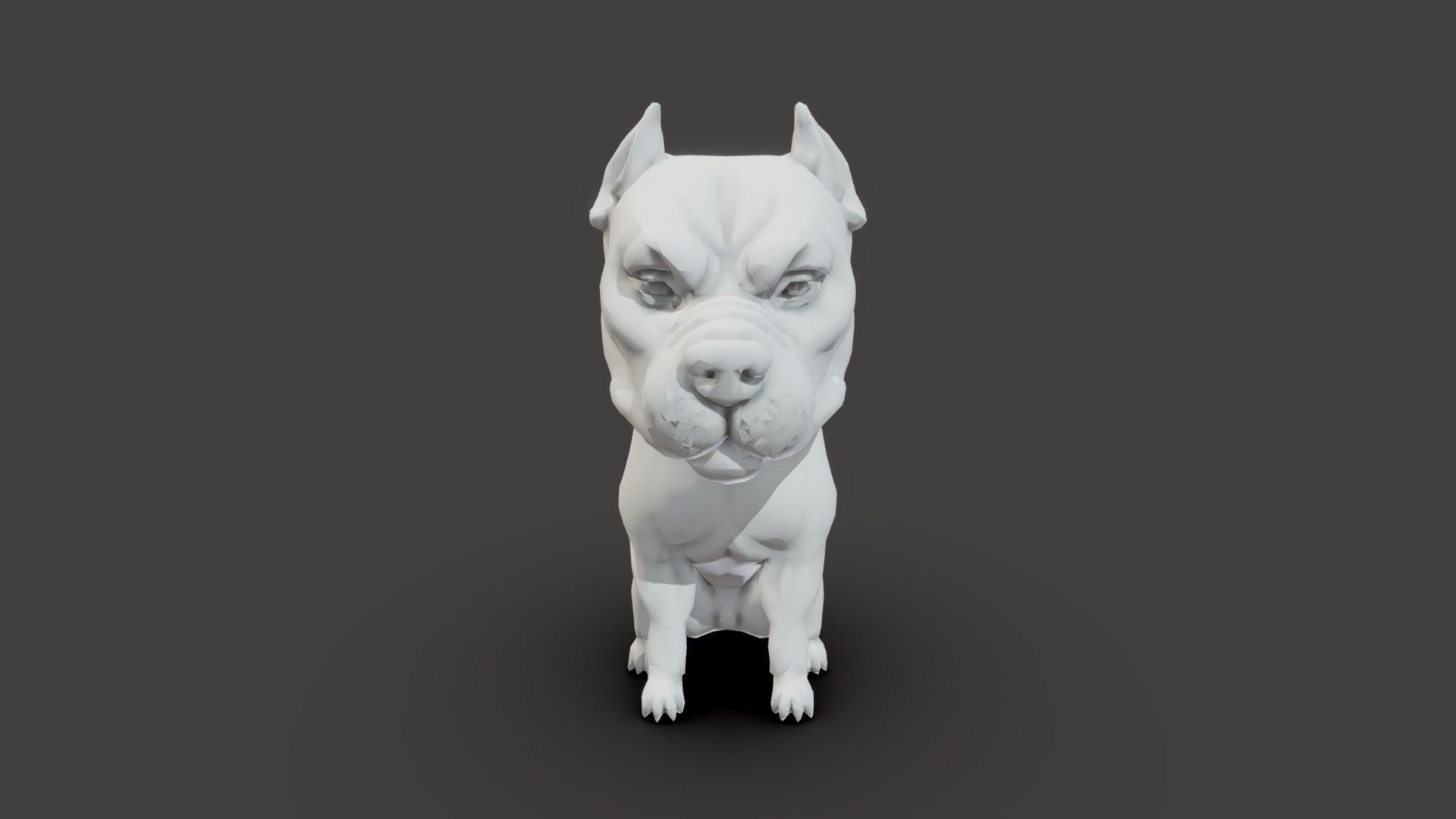 Prueba Lowpoly Pitbull 3d model