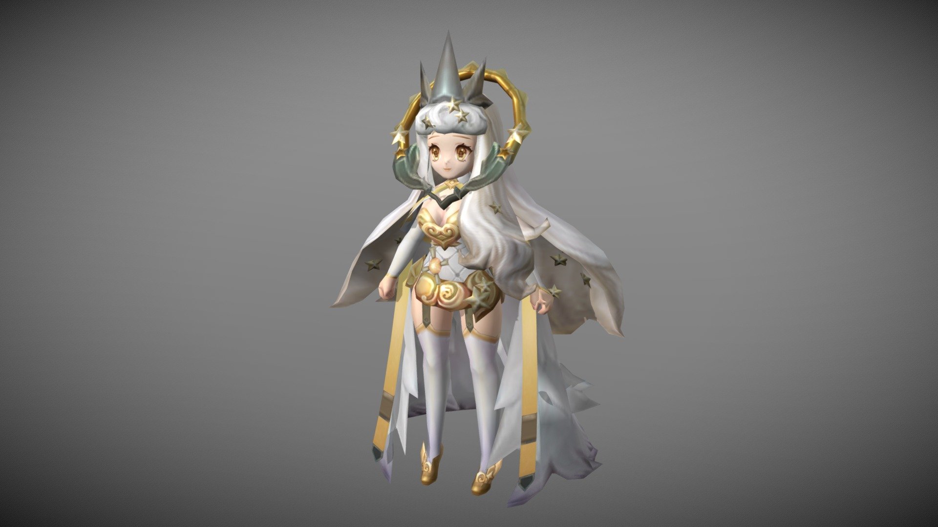 Mobile game character 3d model