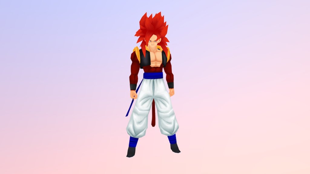 Gogeta SSJ4 3d model