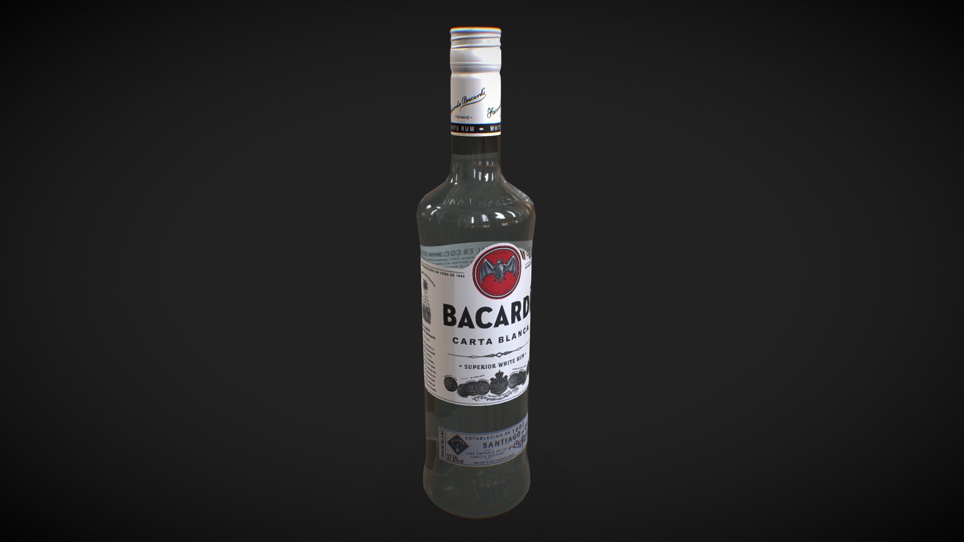 Bacardi Carta Blanca 3d model