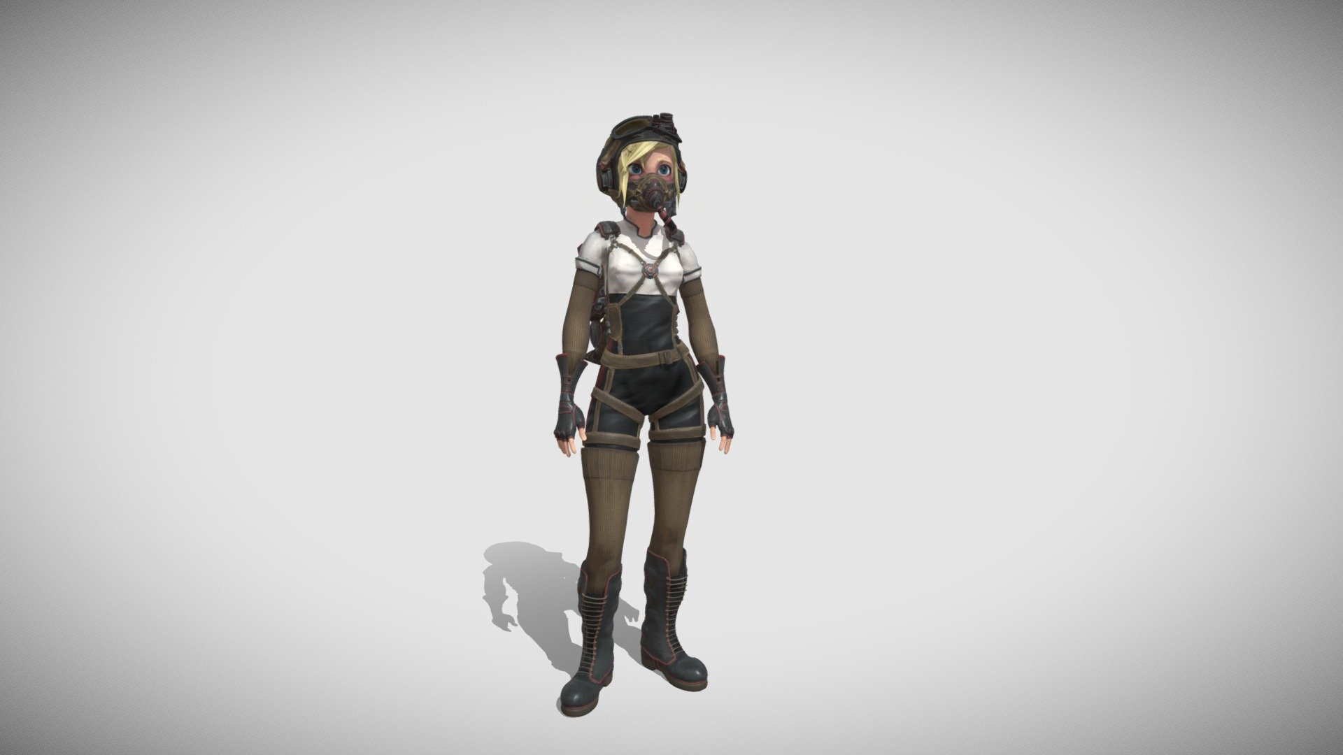 Dieselpunk Pilot 3d model