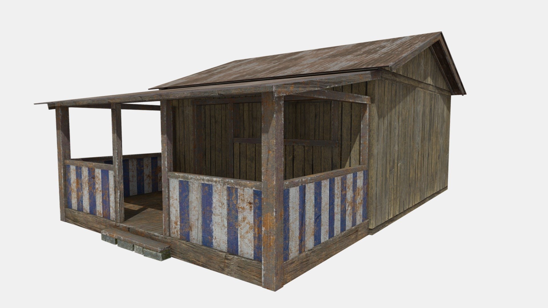 Wooden Shed 3d model