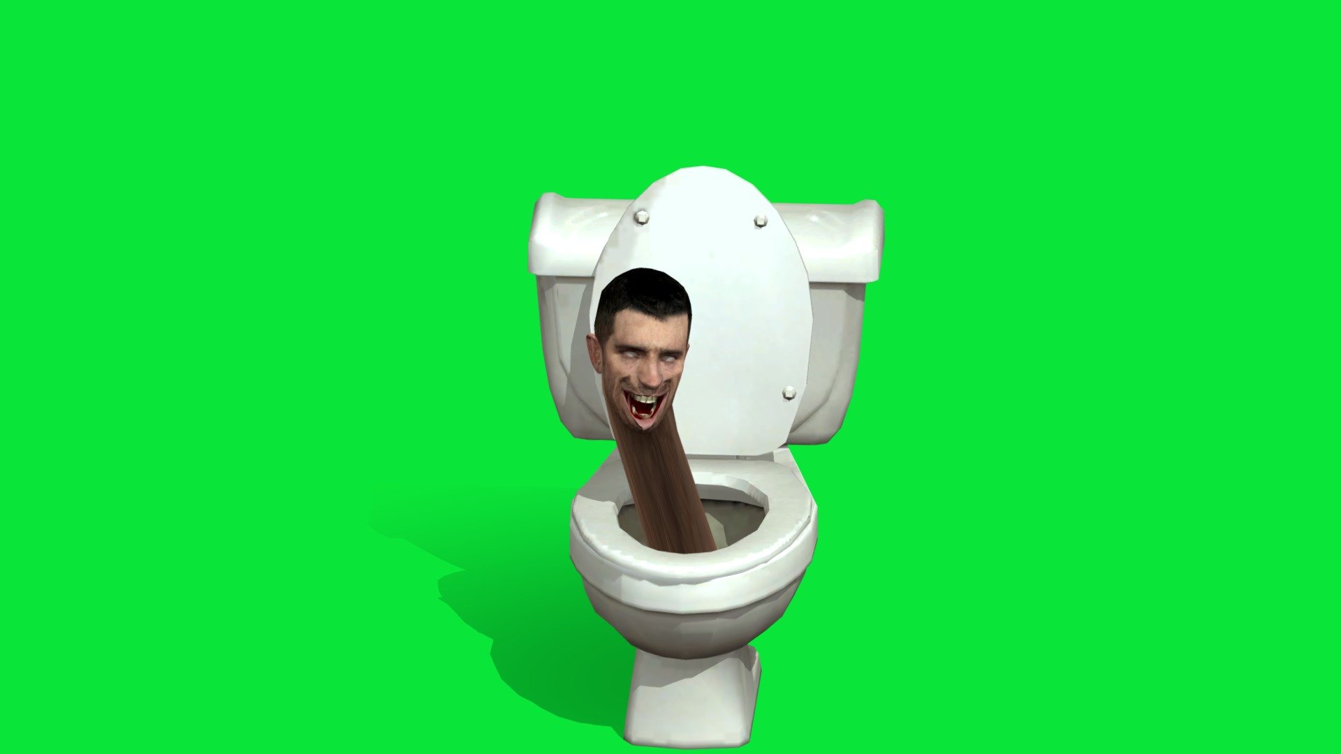 skibiditoiletmale07greenscreen 3d model