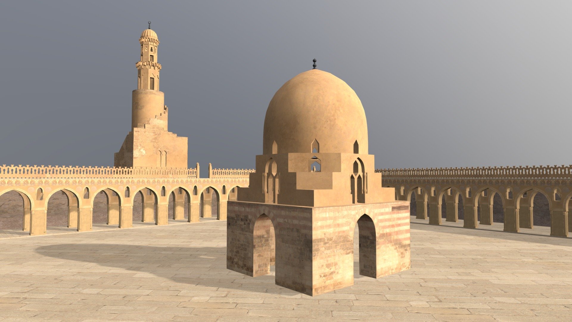 Ahmed Ibn Tolon Mosque, Cairo Egypt 3d model