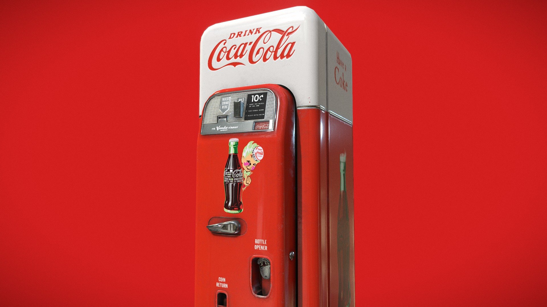 1956 Vendo 44 Coca-Cola Machine 3d model