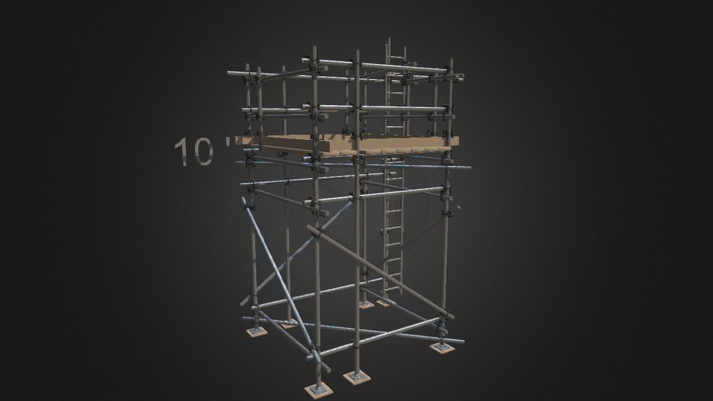 7x7 TC Scaffold 3d model