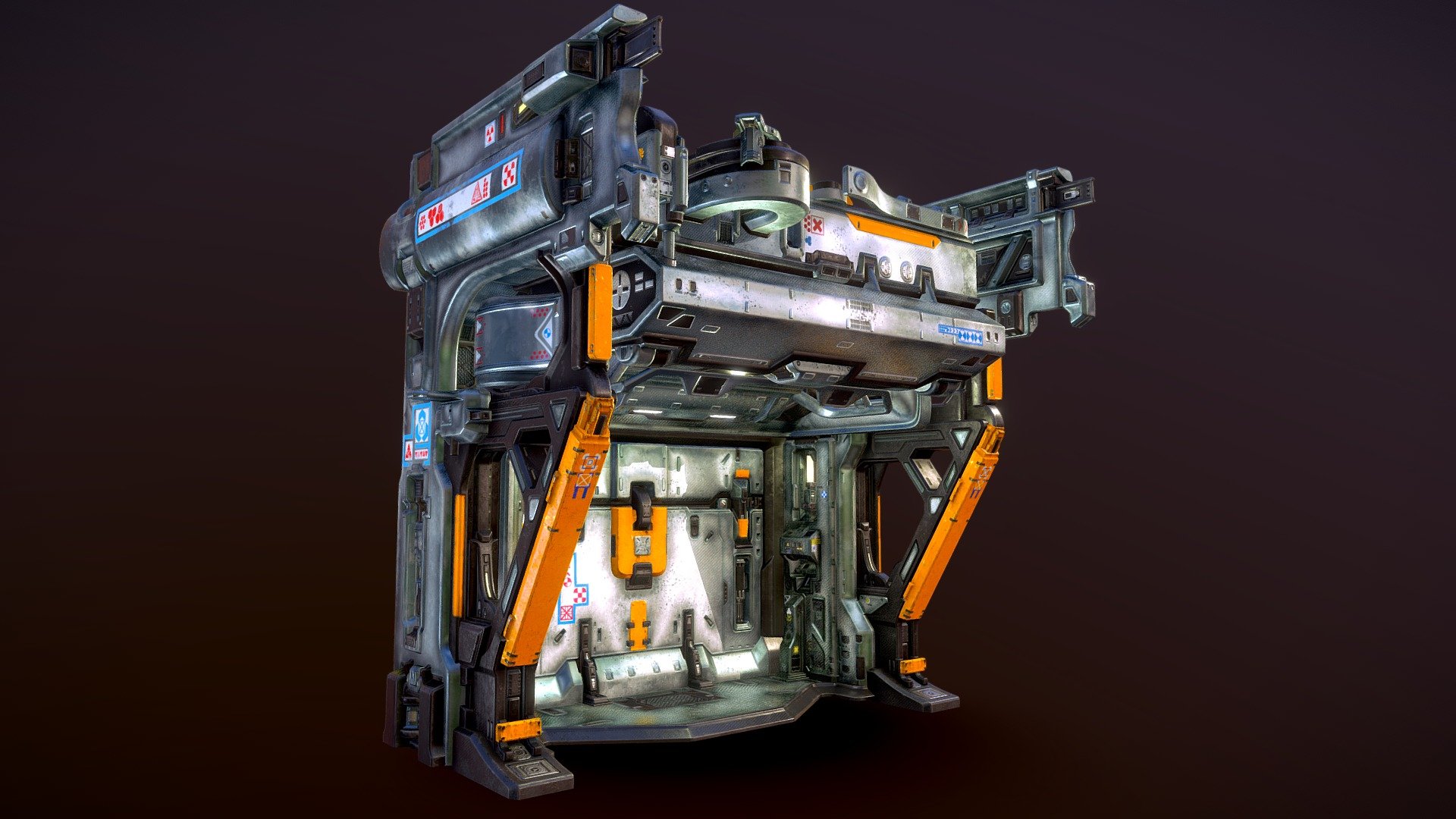 Heavy Industry Sci-Fi Blast Door 3d model