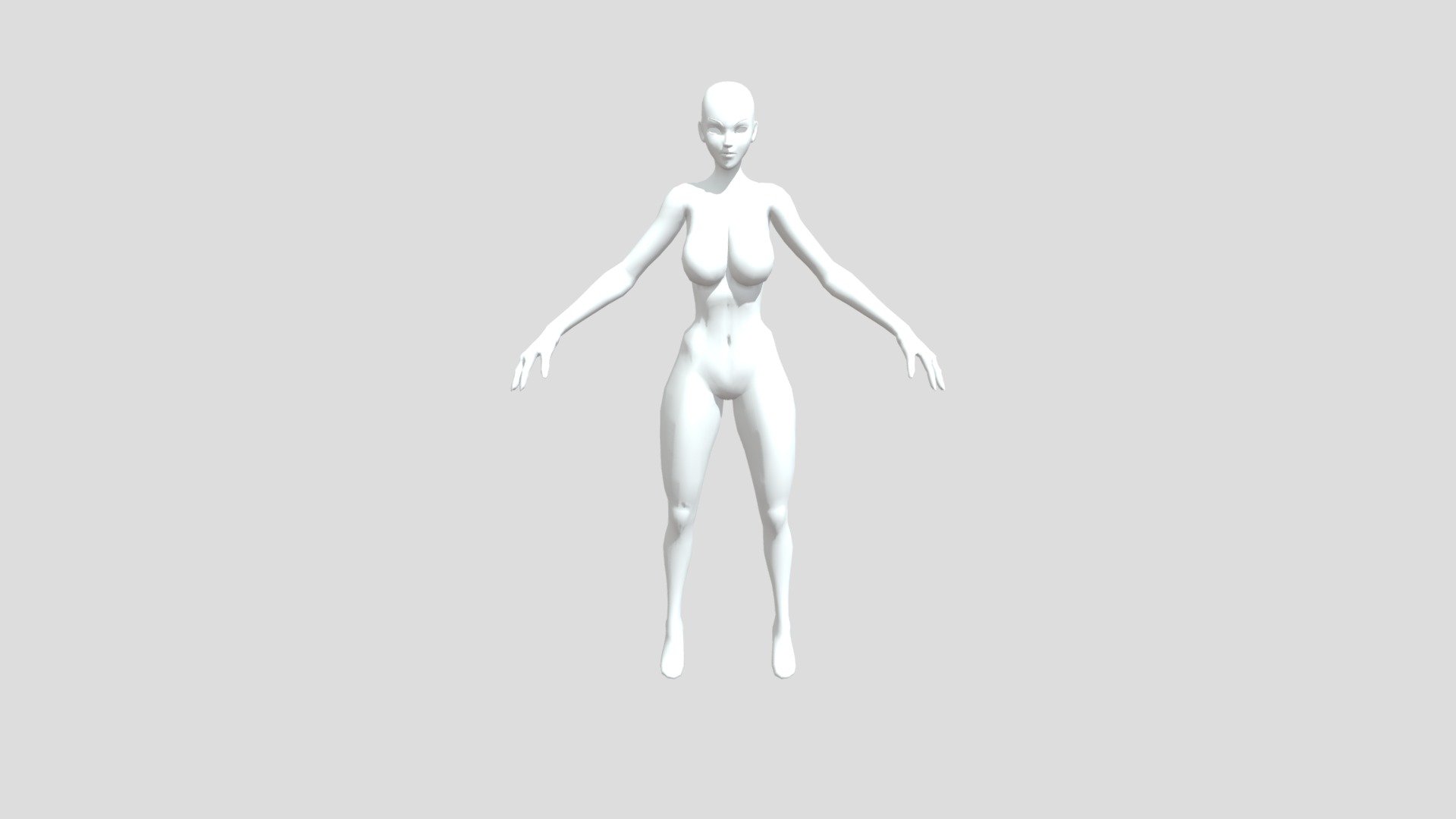 Female Base Mesh Mid Poly 3d model