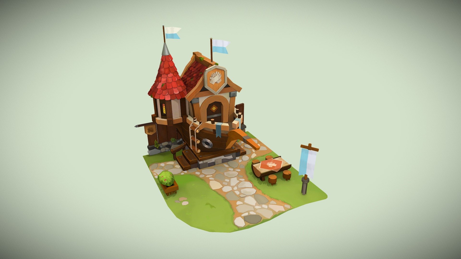 Guild Building 3d model