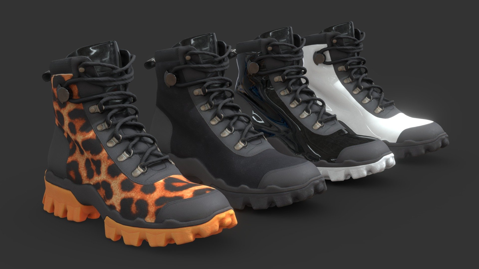 Customizable Scanned Boot 3d model