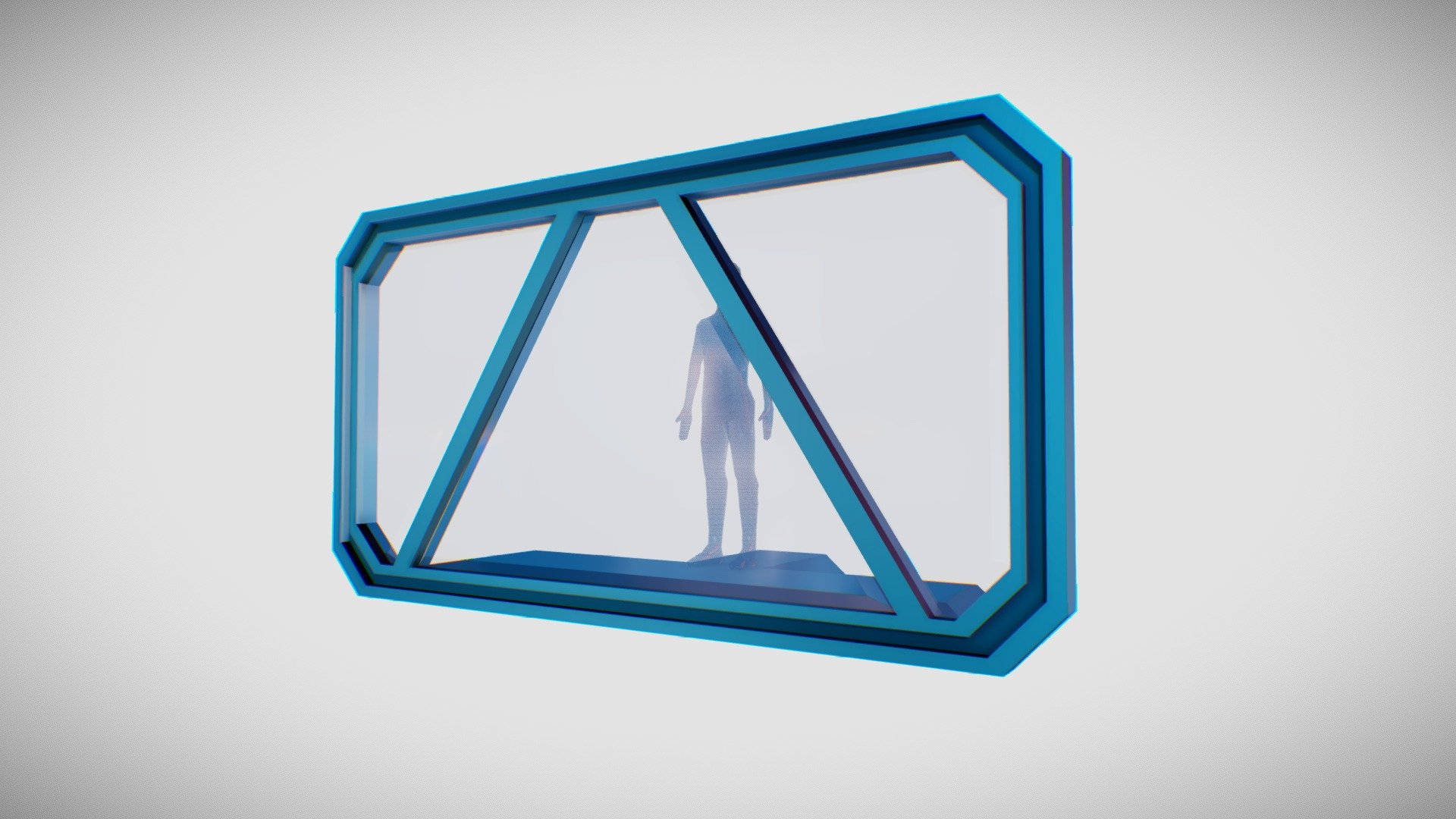 Futuristic SciFi Window_01 3d model