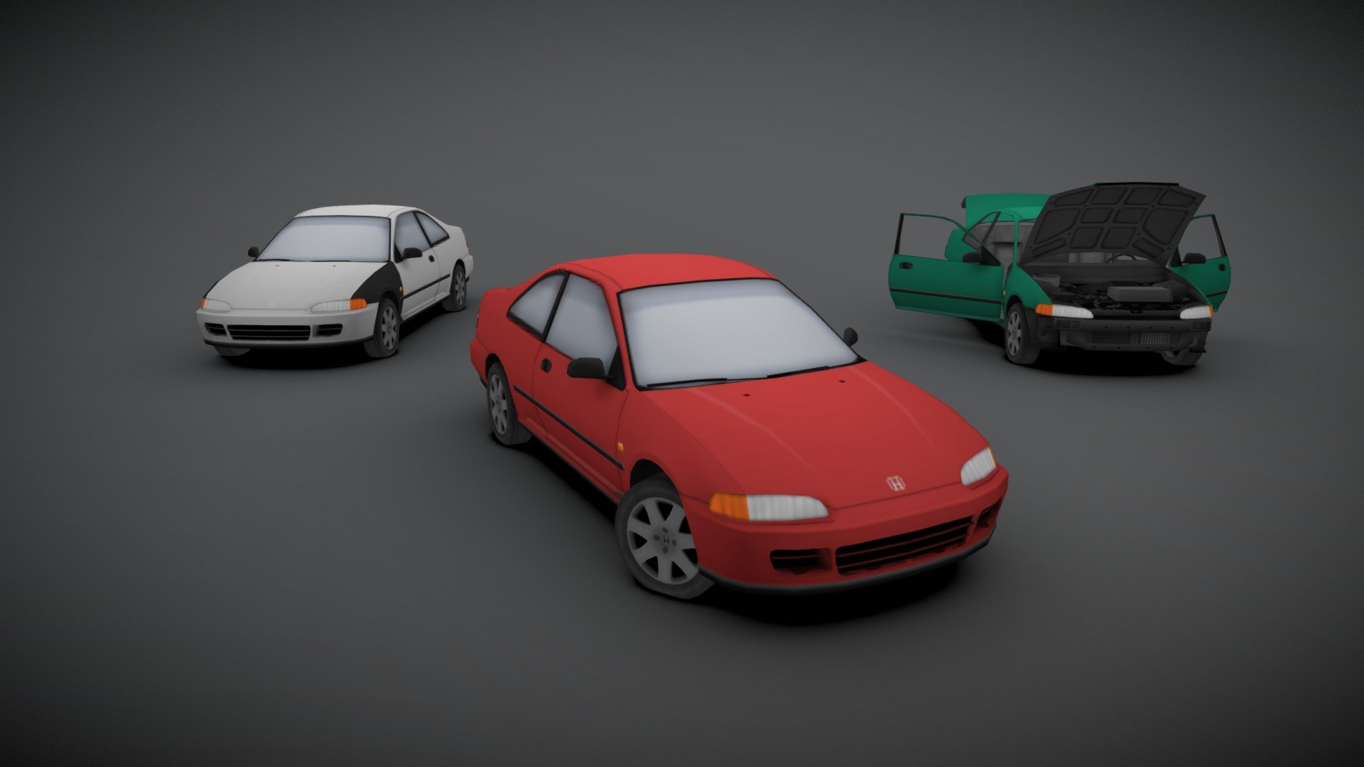 1994 Honda Civic EX 3d model