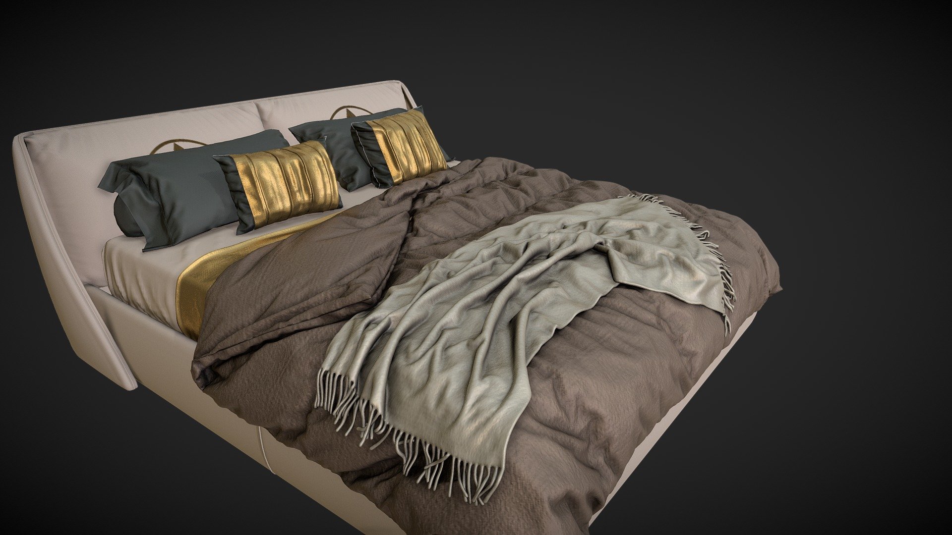 Double Bed 3d model