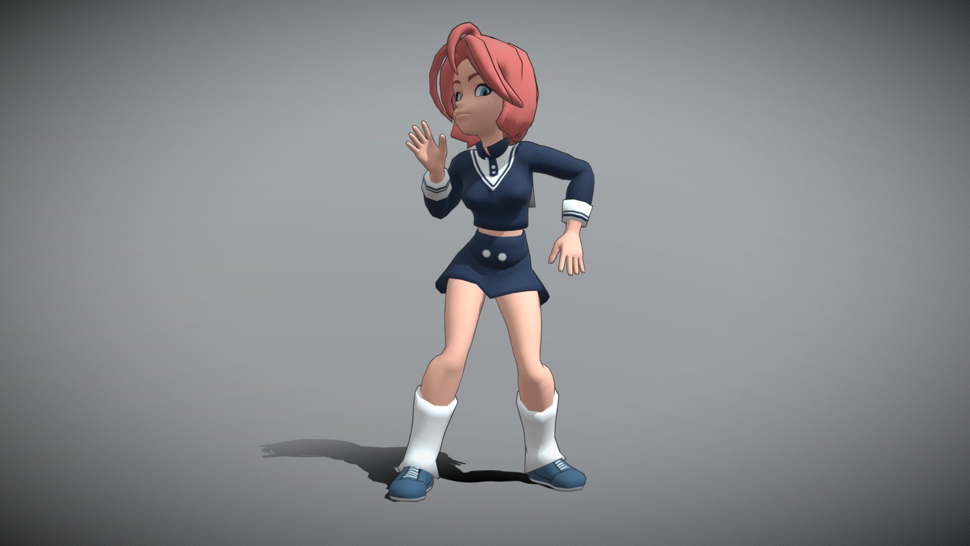 School Girl Dancing 3d model