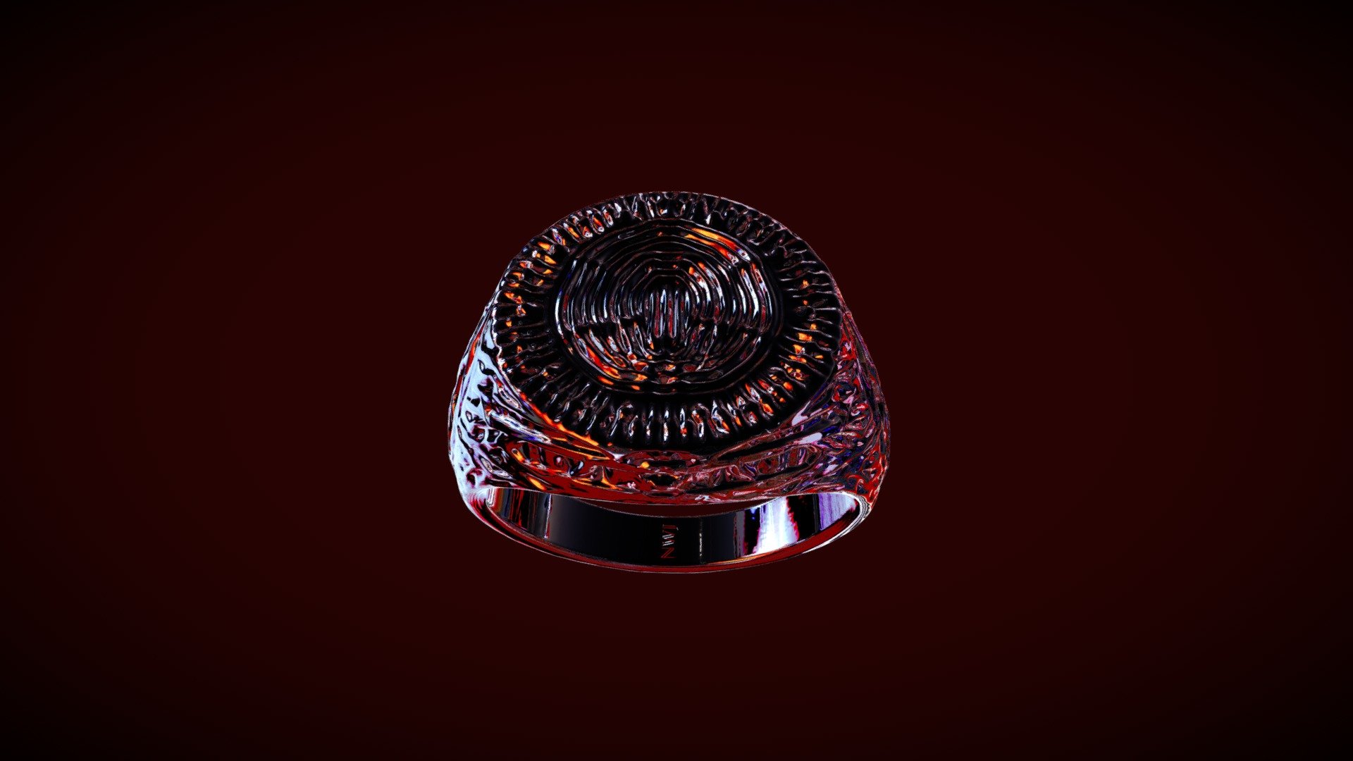 Xeno Signet Ring 3d model