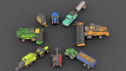 3D model Farm Vehicle Pack 1